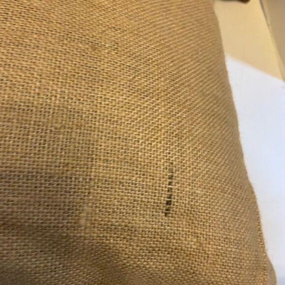 3 European print burlap pillows France England lot - Picture 3 of 5